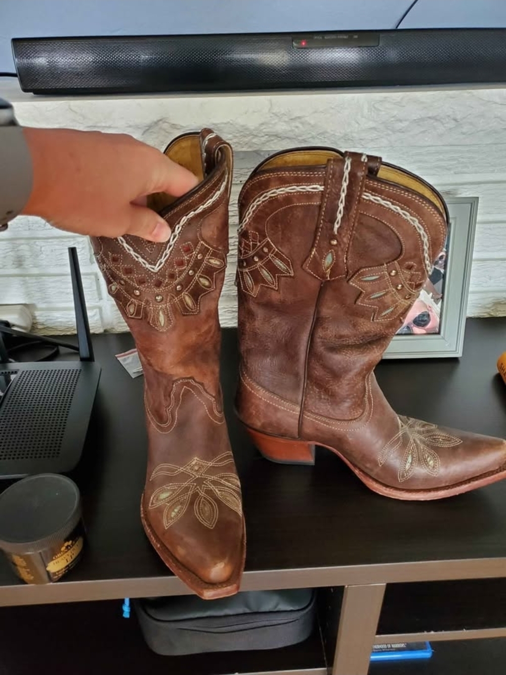 Tony Lama Cowboy Boots Size 7